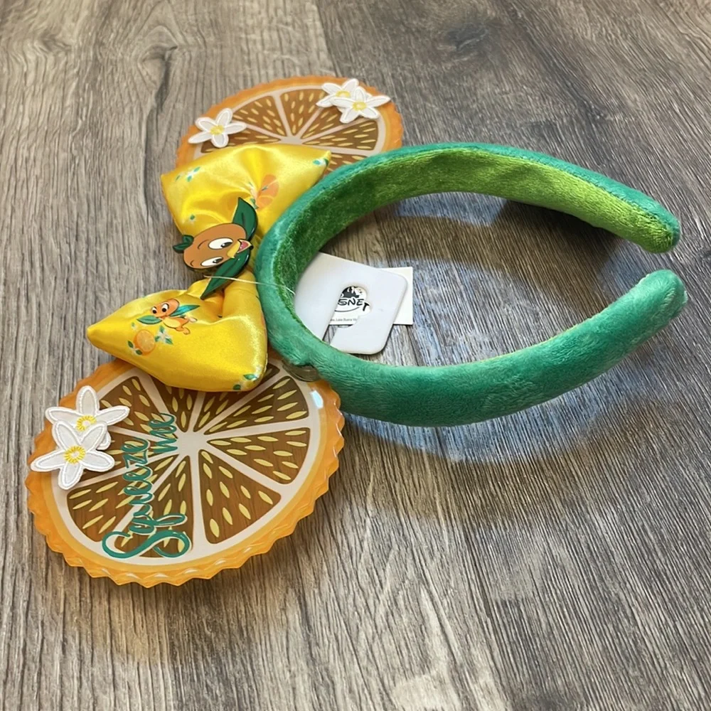 RARE HTF Brand New Disney Parks Squeeze Me Florida Orange Bird Minnie Bow Ears - Picture 6 of 9